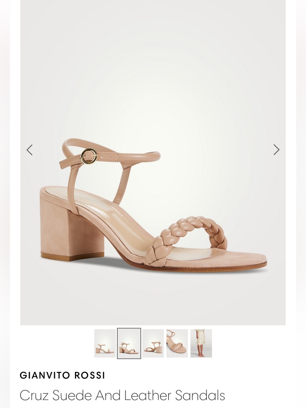 Gianvito Rossi Cruz Suede And Leather Sandals